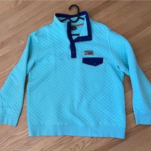 Bright blue quarter snap pullover from Patagonia. Women’s size XL